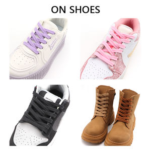 Nuevos Cordones Planos 100% Algodón para Zapatillas <span class=keywords><strong>AF1</strong></span>, Cordones para Zapatillas de Lona de Caña Alta, Sin Elasticidad, para Hombre y Mujer - Product Image 6