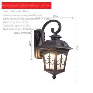 โคมไฟสี่เหลี่ยม IP54 IP65กันน้ำกลางแจ้งทันสมัยไฟ LED ติดผนังแบบวินเทจสำหรับติดโถงทางเดินและผนัง - Product Image 6