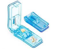 Boîte à pilules multifonctionnelle en PP, dispositif portable pour personnes âgées, coupe-pilules, distributeur, briseur de pilules, pour grandes tablettes