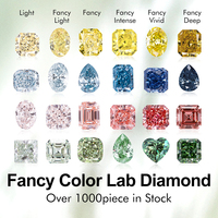 Bon prix, diamant de laboratoire de qualité supérieure, coupe princesse, 2,64 carats, VS1, CVD, bleu intense, certifié IGI