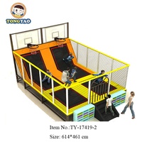 Aire de jeux intérieure pour enfants, ensemble de jeux souples en PVC, trampoline, piscine à balles, équipement d'exercice, filet de protection pour saut à l'élastique de 6 pieds