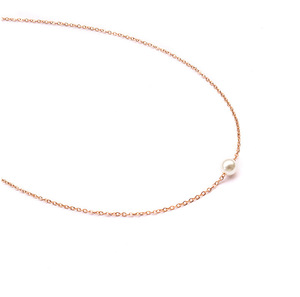 Colliers en chaîne de câble à maillons en forme de croix plaqués or 18 carats, en acier inoxydable anti-ternissement, collier ras du cou avec <span class=keywords><strong>perle</strong></span> <span class=keywords><strong>flottante</strong></span> pour femmes - Product Image 5