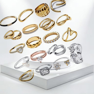 Nuevo Anillo <span class=keywords><strong>de</strong></span> Plata 925 con Diseño <span class=keywords><strong>de</strong></span> Ondas Doradas, Doble Bucle, Amor, Abeja, Corona <span class=keywords><strong>de</strong></span> Princesa y Lazo, Joyería Exquisita DIY, Regalo 2026 - Product Image 2