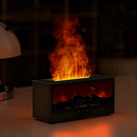 Humidificateur ultrasonique personnalisé 150ml 7 couleurs cheminée flamme de feu diffuseur d'aromathérapie avec télécommande pour chambre à coucher à la maison