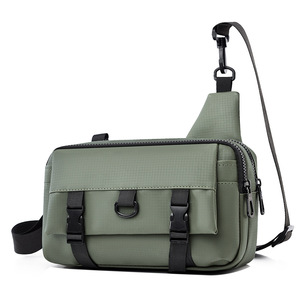 Sac messager imperméable en nylon pour homme, tendance, avec lettres décoratives, sac bandoulière sport extérieur pour homme, plusieurs poches - Grande Vente - Product Image 4