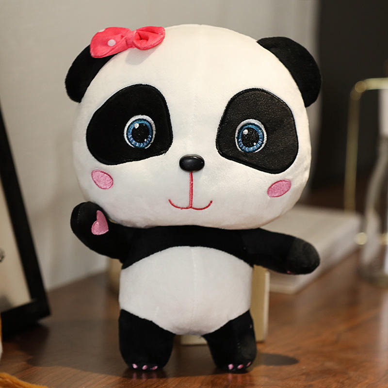 2024 New Design Winter Couple Panda Doll Kawaii Plush Soft Panda Toys for Gift