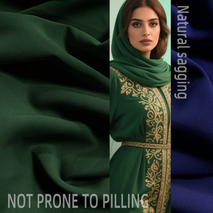 Fabbrica vendita calda 100% gonna di poliestere tinto tessuto abito campione libero tessuto di poliestere Abaya - Product Image 4