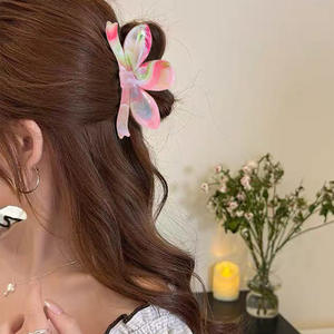 Nouvelles pinces à cheveux colorées en forme de fleur, grandes pinces à cheveux en plastique tendance, accessoires pour cheveux en marbre, pince à cheveux en forme d'œuf, pince requin - Product Image 2