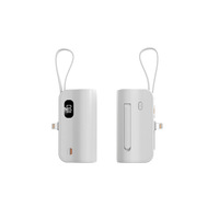Mini Power Bank de Poche, Compact, d'Urgence, avec Double Prise, Power Bank Mobile