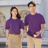 Kaos Lengan Pendek Kerah Bulat Cepat Kering untuk Pria dan Wanita 100% Poliester Perlindungan dari Sinar Matahari Tahan Kusut Antibakteri.