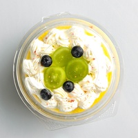 Gobelet à dessert transparent en PET de haute qualité de 8 oz, boîte d'emballage jetable en plastique pour bonbons, boîte à biscuits, mini-récipient à gâteau avec couvercle