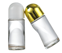 Vente en gros de flacons roll-on en verre transparent de 30 ml et 50 ml pour huiles essentielles, eau florale, mascara, diffuseur de parfum, impression sérigraphique