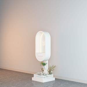 Cabina Telefonica Nuziale in Ferro Battuto Bianca 1,8m, Guestbook Audio per Matrimoni, Decorazione per Interni ed Esterni - Product Image 5