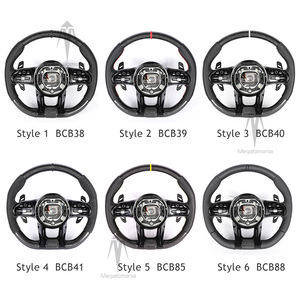 Volant complet en fibre de carbone pour Mercedes-Benz <span class=keywords><strong>AMG</strong></span> C63 E63 W213 G500 S63 S500 S320 W205 W206 A45 W204 avec éclairage LED – Support durable – Accepte les commandes - Product Image 6