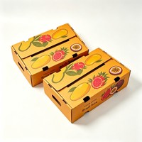 Boîte de transport personnalisée robuste en papier biodégradable pour avocat, poire, fruits et légumes, avec design libre
