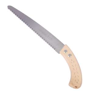 เลื่อยมือทำสวน 270 มม. ด้ามไม้ เครื่องมือตัดแต่งกิ่งสำหรับตัดกิ่งต้นไม้ผลไม้ - Product Image 1