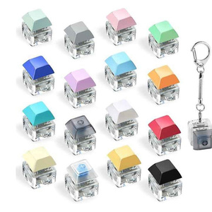 Tùy chỉnh LED Keycaps chuyển đổi Keychain trống giải nén Bàn phím bồn chồn đồ chơi nút căng thẳng cứu trợ Quà Tặng - Product Image 2