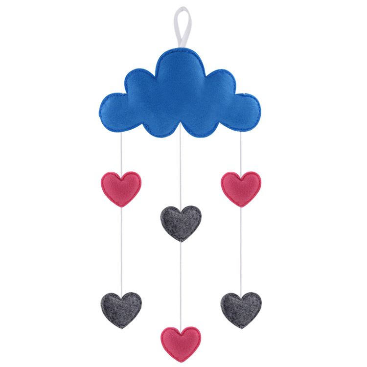 Украшение детской комнаты, фетровое милое сердце, облако, подвесное домашнее настенное войлочное украшение ручной работы.