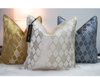 Housse de coussin jacquard de luxe de style européen pour le bureau, l'hôtel, la décoration de la maison, le fauteuil, le canapé, le coussin de sol