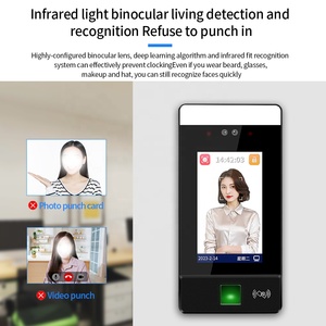 ZF430-U顔認識時間出席指紋アクセス制御システム従業員時計顔動的出席 - Product Image 3