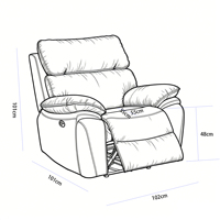 Fauteuil inclinable en cuir véritable grand format, ergonomique, avec appuie-tête réglable, commandé par bouton, moderne, relaxant, pour home cinéma, avec port USB de charge