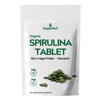 Aeglewell Comprimés de Spiruline 100% Biologique, Complément Nutritionnel en Vrac, Spiruline et Chlorelle Biologiques Mélangées, Meilleur Prix
