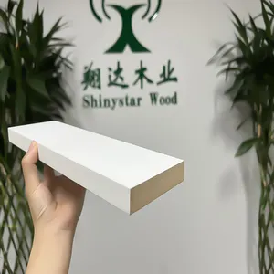 Primed Skirting Board Square Wood MDF Flat Moulding Flat Casing Architrave Baseboard Molding