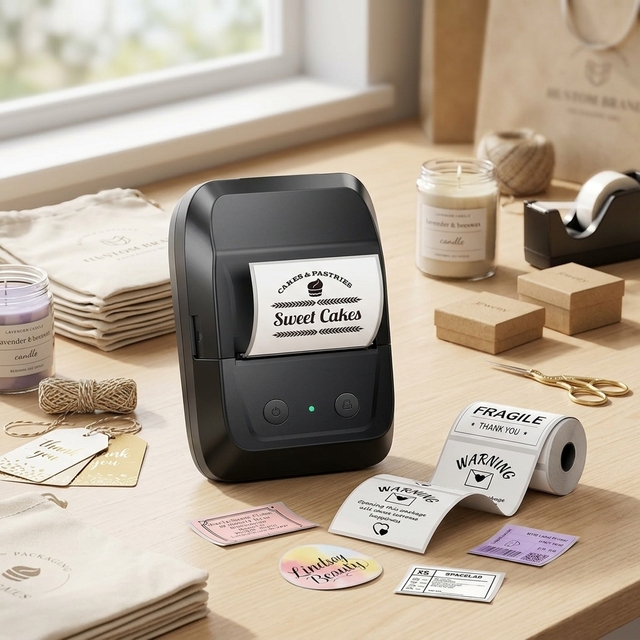 A42 Portable Thermal Printer, Label Printer, Label Printer Sticker Machine for QR Code Labels