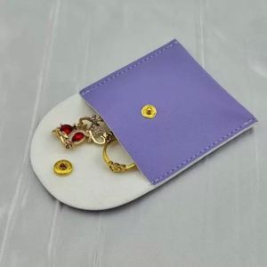 <b>Luxury</b> Small Jewelry <b>Gift</b> <b>Bags</b> Package Snap Button Custom Logo Flap Envelope Earrings Necklace Microfiber PU <b>Bag</b> - Product Image 4