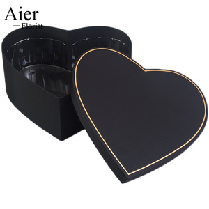 Aierflorist 38cm grandi scatole regalo cuore rosa scatola di fiori di cartone scatola di fiori di nozze cuore scatole per san valentino - Product Image 1