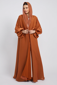 Abaya longue à manches longues de style Dubaï pour femmes musulmanes, manches lanternes, coupe ample, maxi abaya musulmane pour femmes - Product Image 3