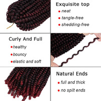 Tresses au Crochet Torsadées Ombrées Bouclées en Gros pour Femme – Cheveux à Torsades Africaines Synthétiques au Crochet