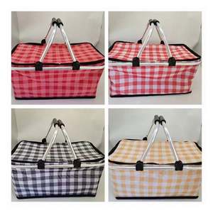 Cesta de Compras Plegable de Tela y Aluminio para Supermercado, Moderna y Plegable - Product Image 2