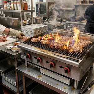 Parrilla de Gas Ruitai con Piedra Volcánica, Barbacoa Comercial a Gas LP, Cuatro Quemadores, Equipo de Barbacoa Resistente para Restaurantes - Product Image 2