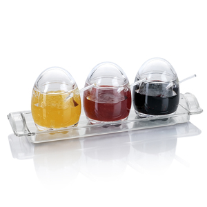 <span class=keywords><strong>Set</strong></span> Ecologico per Conservazione Alimenti in Cucina, Organizzatore Classico in Acrilico per Spezie, Contenitori Trasparenti per Sale, Zucchero e Spezie - Product Image 4