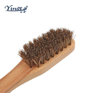Cepillo para zapatos Yinste de crin de caballo con mango de madera maciza y cerdas suaves para el cuidado del calzado - Product Image 3