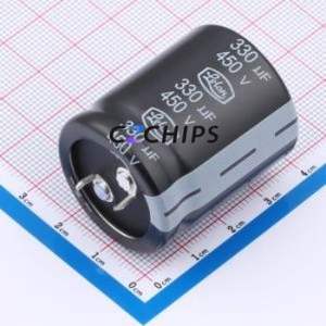LSM331M2W--A3035N <b>Snap</b>-in Aluminum Electrolytic Capacitor Through hole Component (THT),D30xL35mm 330uF 20% 450V 30mm - Product Image 1