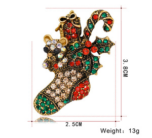 DRAL120 <span class=keywords><strong>spille</strong></span> <span class=keywords><strong>personalizzate</strong></span> alla moda <span class=keywords><strong>spille</strong></span> gioielli natale acrilico Vintage strass scarpe spilla - Product Image 2