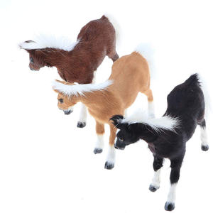 Simulation Faux Fur Animal Model <strong>Toy</strong> Handicraft <strong>Life</strong> <strong>Size</strong> Christmas Outdoor Home Decoration Light Brown <strong>Horse</strong> - Product Image 1