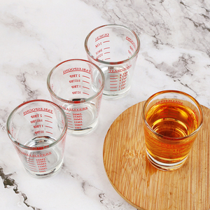 Verres à shot doseurs en <span class=keywords><strong>verre</strong></span> épais pour espresso et liquides, avec graduations de 26 mesures : 1 oz, 6 cuillères à café, 2 cuillères à soupe, 30 ml - Product Image 5
