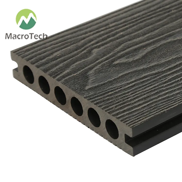 WPC-Bodenbelag Holz-Kunststoff-Verbundwerkstoff-Bodenbelag Bretter Holzmaserung Deck Outdoor-Gärtenboden