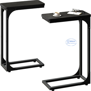 Sala de estar Mesa auxiliar en forma de C Espacios pequeños Sofá Mesa Bandeja de TV - Product Image 5