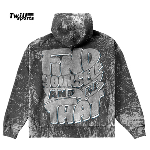 100% algodón transpirable hombres ácido lavado Sudadera con capucha de alta calidad personalizado serigrafía cuello con capucha patrón sólido personalizable - Product Image 6