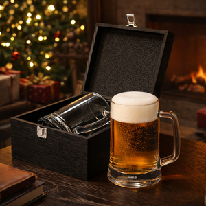 Juego de Vasos de <span class=keywords><strong>Cerveza</strong></span> Premium <span class=keywords><strong>con</strong></span> Caja de Madera Negra, 1 Vaso de <span class=keywords><strong>Cerveza</strong></span> Personalizado <span class=keywords><strong>para</strong></span> Regalos Promocionales - Product Image 3