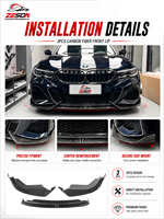 Lèvre avant en fibre de carbone véritable style ADR pour BMW Série 3 G20 330i M340i G21 Touring 2019-2022 Kit séparateur de pare-chocs pré-LCI