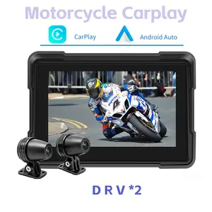 Zmecar Motorcycle Dash Cam With Carplay 5 Inch GPS Navigation Waterproof Wireless Carplay Motorcycle Portable Moto Navigator