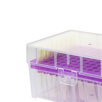 BestPrice 200Ul Boîte à embouts de pipette 96 embouts de pipette vides Support pour laboratoire
