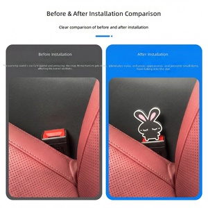 Clip de ceinture de sécurité universel en métal, dispositif anti-bruit mignon pour tous les accessoires et sièges de voiture - Product Image 2