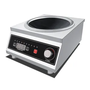 Sıcak satış 5000 watt paslanmaz çelik içbükey ticari mutfak wok elektrikli indüksiyon ocak soba cooktops