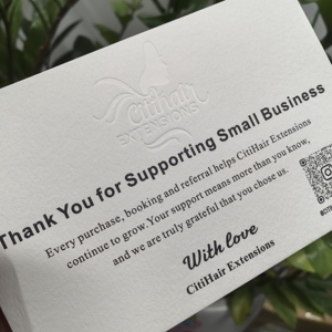 Carte d'insertion personnalisée avec impression de code QR, carte de remerciement, carte de coupon de réduction pour la <span class=keywords><strong>promotion</strong></span> de la marque des petites entreprises - Product Image 4